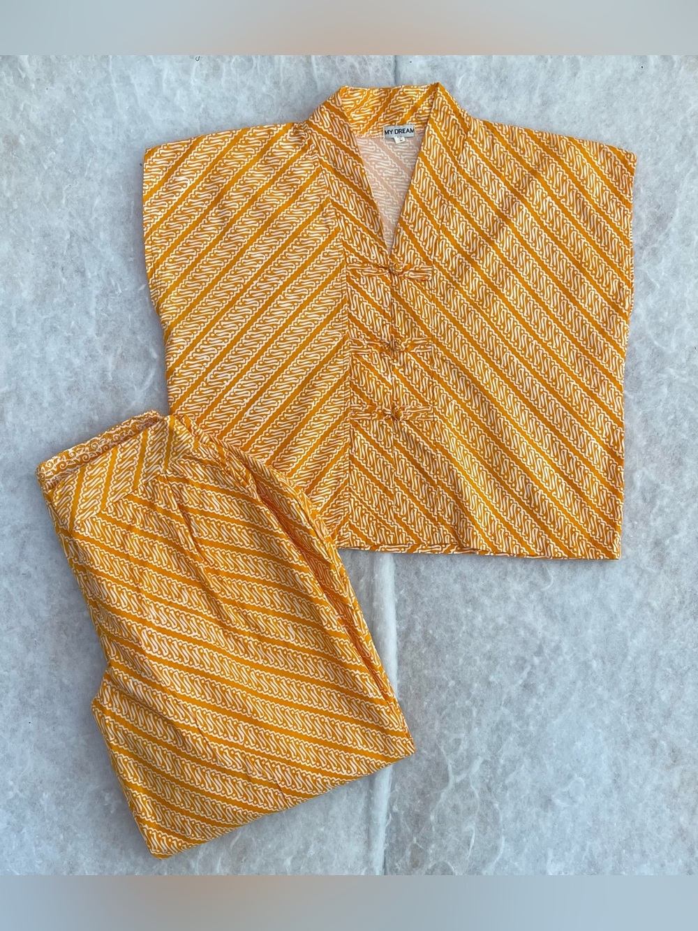Indonesian Batik Parang Blouse&pants Set (SKU645)